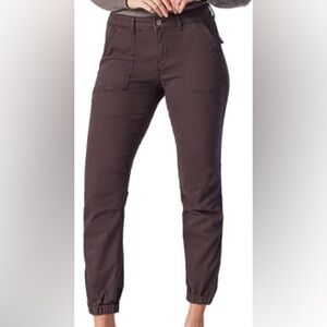 Mavi‎ Chocolate Brown Mid Rise Slim Cargo Utility Zipper Ankle Pants